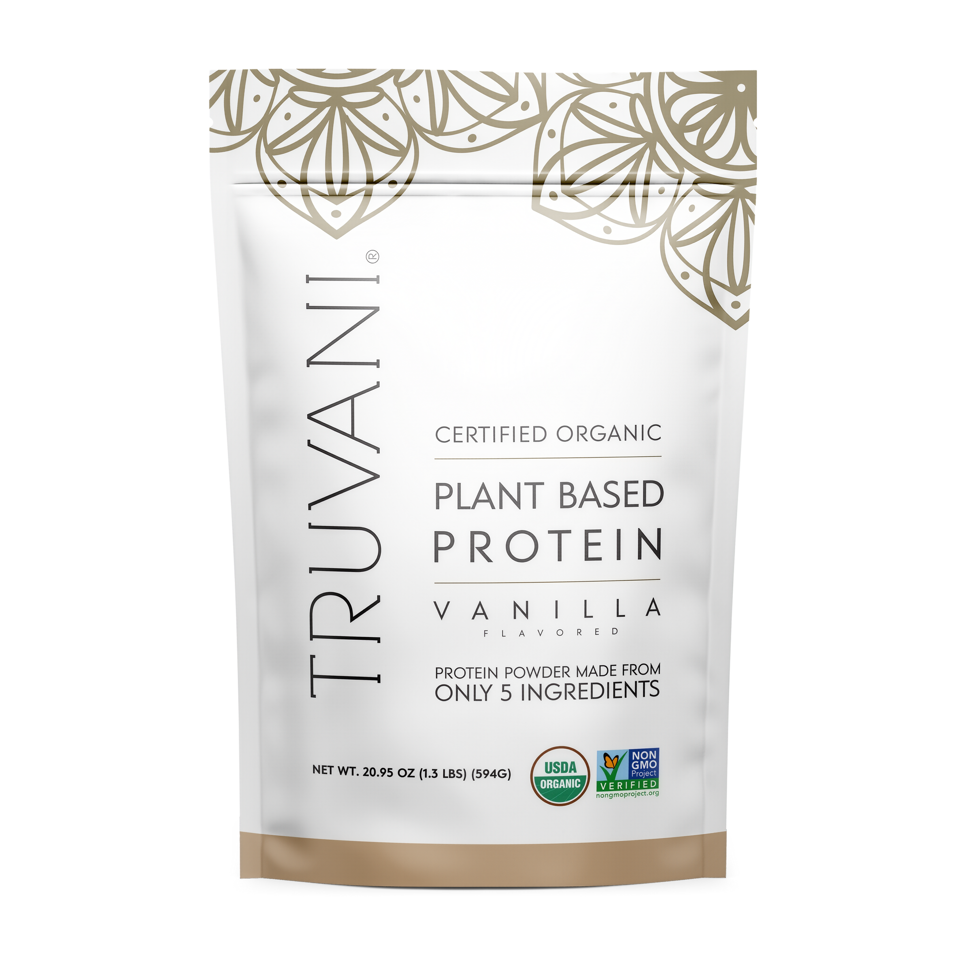 Truvani Organic Plant Based Protein Powder 20 Servings
